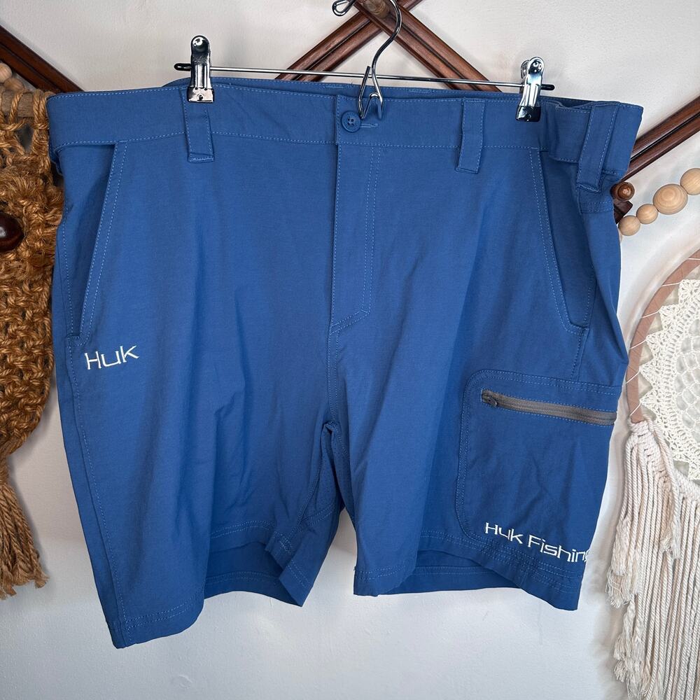 Huk Fishing Blue Outdoor Shorts